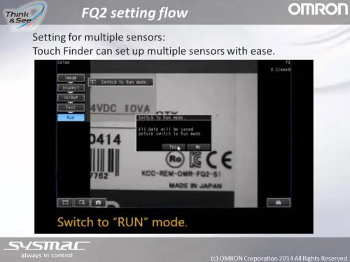 Omron_vision_maintenance_Fq2 formation en dépannage de système de vision omron