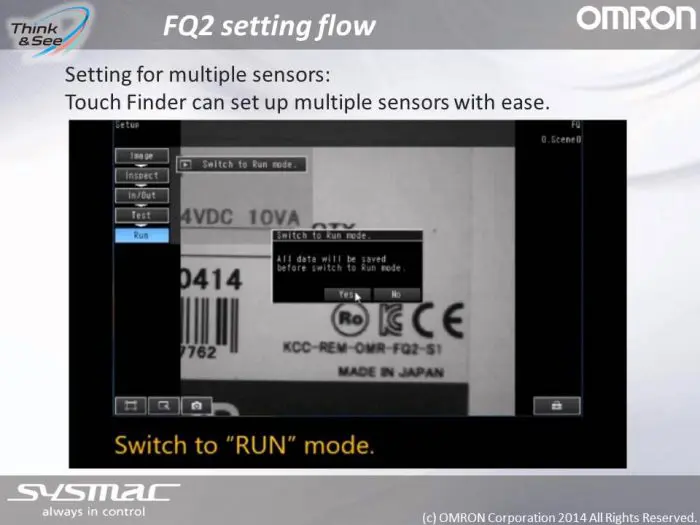 Omron_vision_maintenance_Fq2 formation en dépannage de système de vision omron