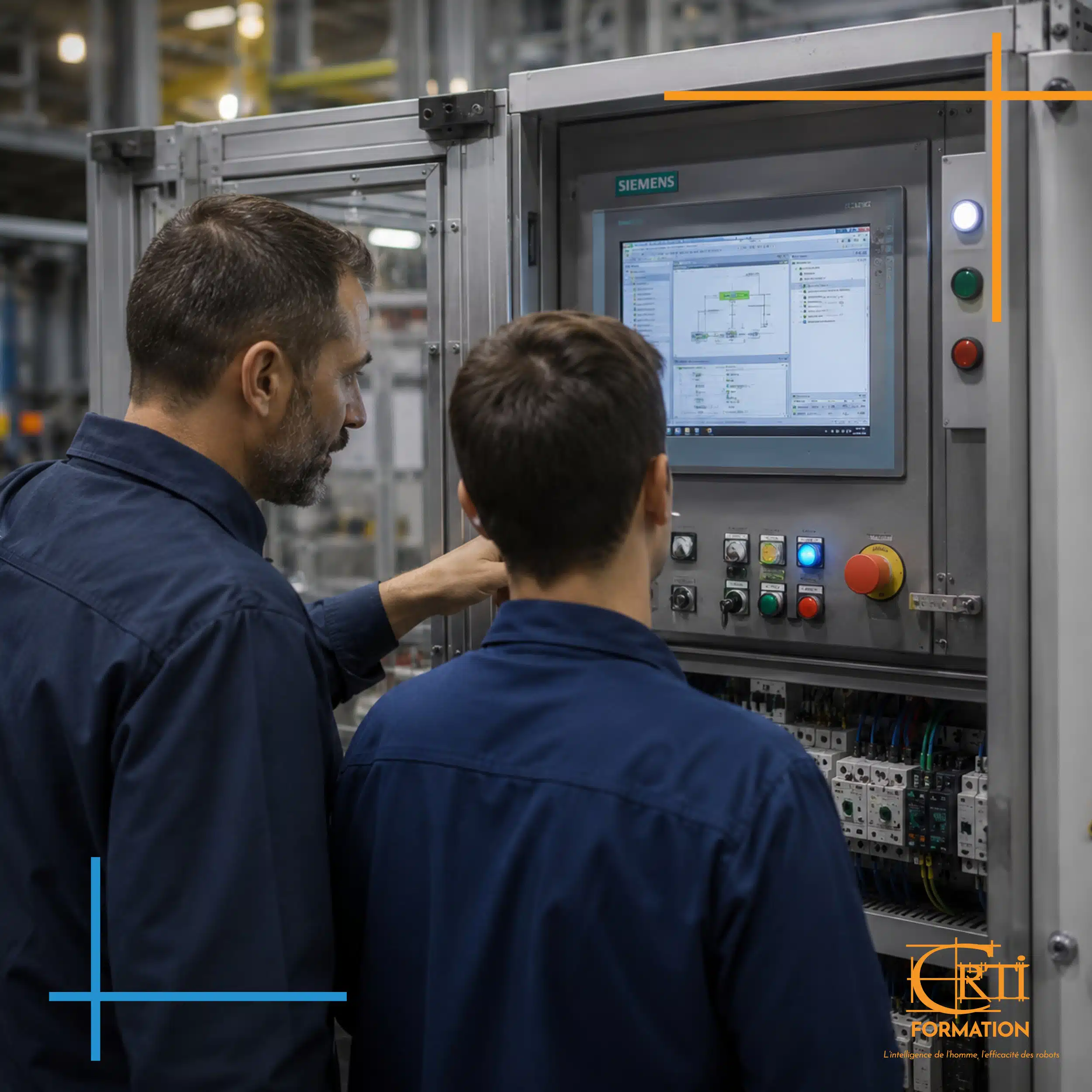 personnes devant automate programmable siemens